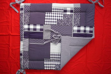 Boxkleed Patchwork Quilt-look paars wit NIEUW! - nr. 1