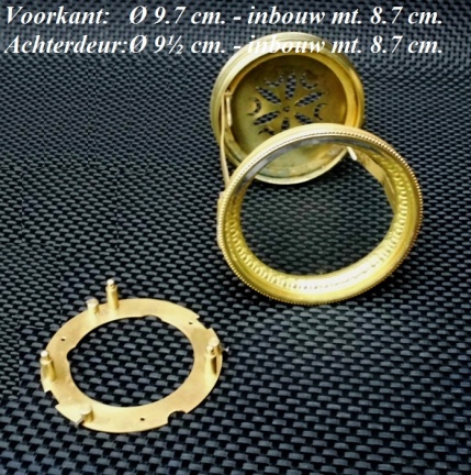 Pendule deur met achterdeur = geslepen glas =28801