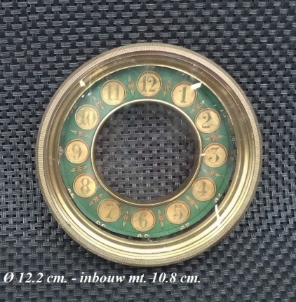 === Pendule deur = geslepen glas = oud = 28985