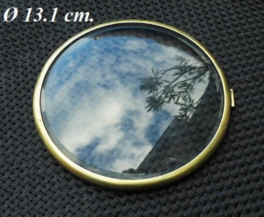= Pendule deur = bol geslepen glas = 28611