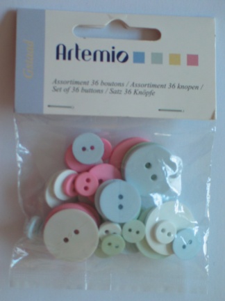 Artemio buttons pastel