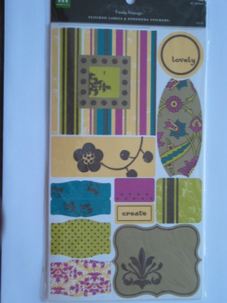 Making Memories funky vintage flocked labels