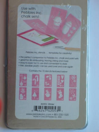 Pebbles inc stencils winter