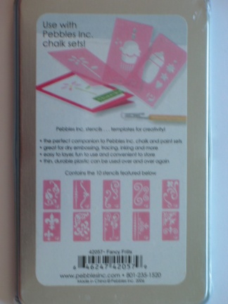 Pebbles inc stencils fancy frills