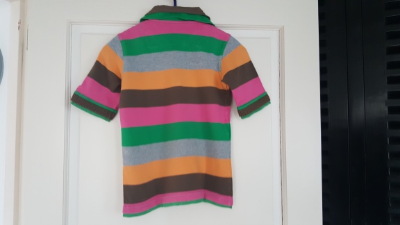 McGregor oranje bruin roze en groen gestreepte polo 128 - Afbeelding 5