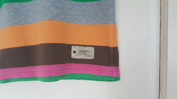 McGregor oranje bruin roze en groen gestreepte polo 128 - Afbeelding 7