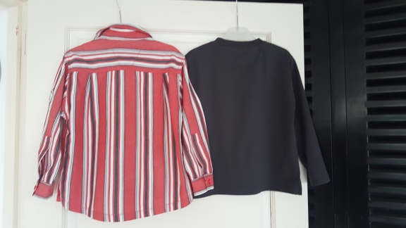 Pointer grijs shirt en rood grijze blouse maat 116 - Afbeelding 2