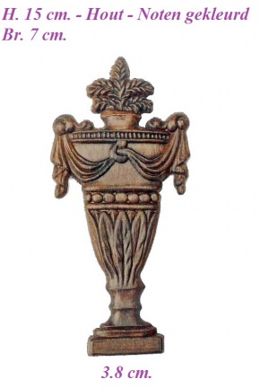 === Klokkast ornament = Hout = nieuw === 27210