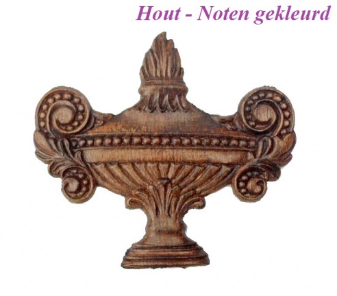 === Klokkast ornament = Hout = nieuw === 27208