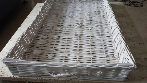 Riviera Maison wit rattan mand dienblad tray 80x50cm - Afbeelding 2