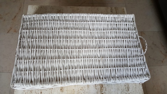 Riviera Maison wit rattan mand dienblad tray 80x50cm - Afbeelding 5