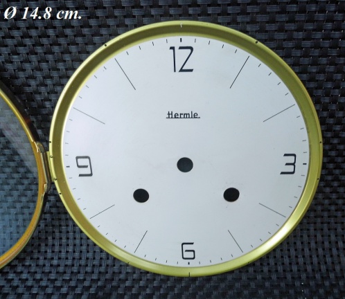 Pendule deur / wijzerpl = bol glas = Hermle = 28283