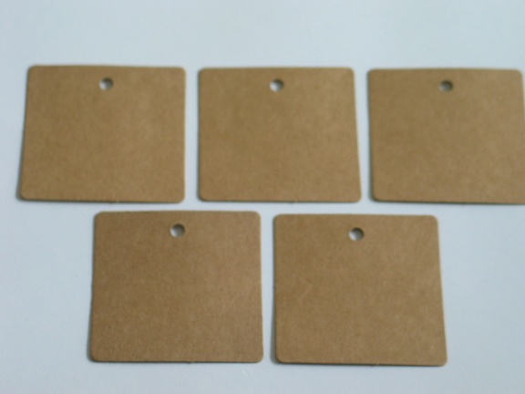5 kraft tags square