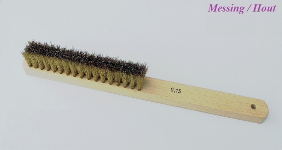 === Messing draadborstel = 0.15 = 4 rijen = nieuw === 30915