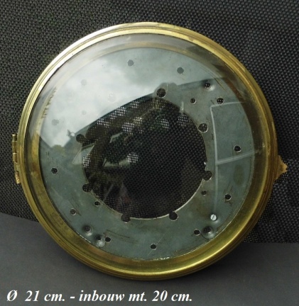 === Pendule deur = geslepen bol glas = 31694