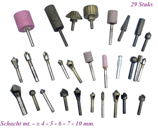Freesjes / Slijpsteentjes enz.... = 29 stuks = 31576