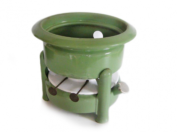 petroleumstel van groen emaille