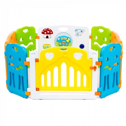 Playpen - grondbox - kunststof multi-color 8 panelen - nr. 1