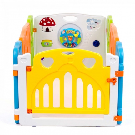 Playpen - grondbox - kunststof multi-color 8 panelen - Afbeelding 3