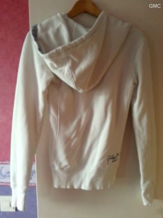 G-star dames sweater gebroken wit met opdruk en capuchon - Afbeelding 2