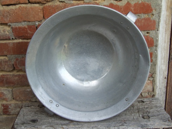 Brocante aluminium schaal
