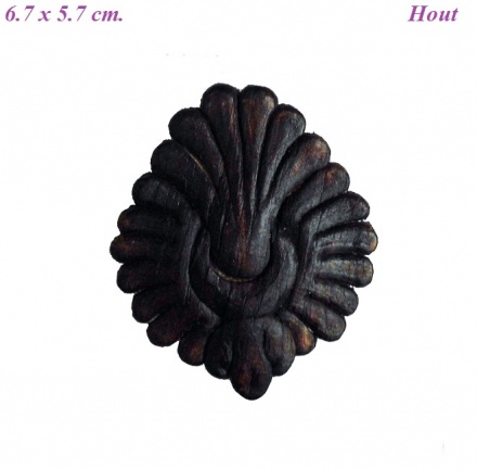 === Klokkast ornament = Hout = gebruikt === 33326