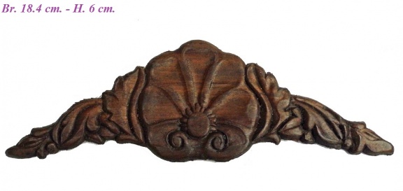 === Klokkast ornament = Hout = gebruikt === 33324
