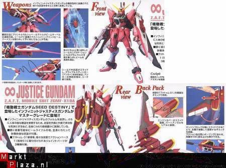 MG 1/100 ZGMF-X19A Infinite Justice Gundam - Afbeelding 2