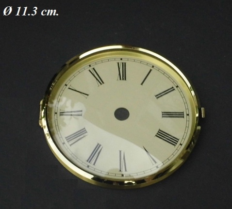 Pendule deur / wijzerplaat = bol glas =32757