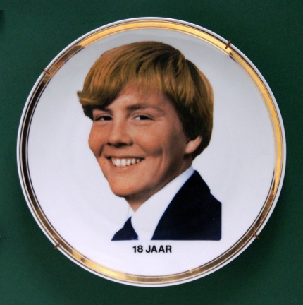 Bord Willem-Alexander 18 jaar - nr. 1