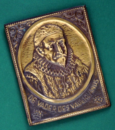 Koper reliëf Willem van Oranje, De Vader Des Vaderlands - nr. 1