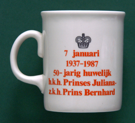 Mok 50-jarig huwelijk huwelijk Juliana & Bernhard 1937-1987 - Afbeelding 2