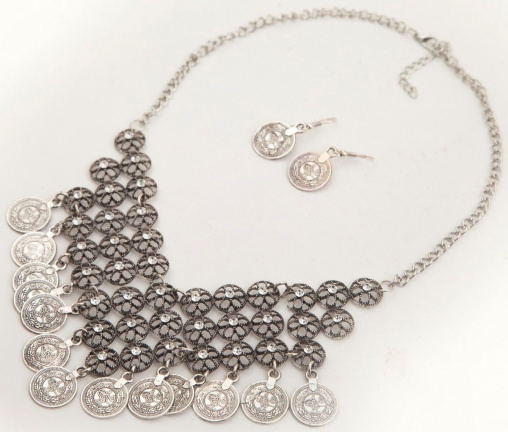 festival unten ketting tibet zilver tribal etnic bohemian ibiza bachr hippie gipsy met kristal - Afbeelding 2
