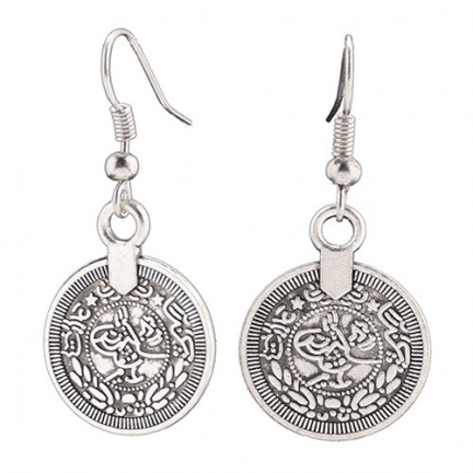 festival munten oorbellen tibet zilver coins etnic tribal ibiza beach boho - Afbeelding 2