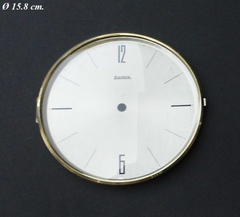 Pendule deur / wijzerplaat = bol glas = 34177