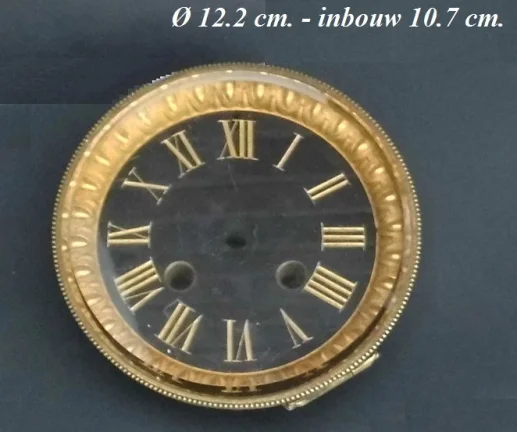 Franse pendule deur / wijzerplaat = gesl glas 33554