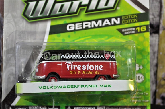 Vw t1 Panel Van zwart rood 1:64 Greenlight - nr. 1