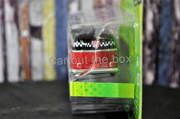 Vw t1 Panel Van zwart rood 1:64 Greenlight - Afbeelding 3