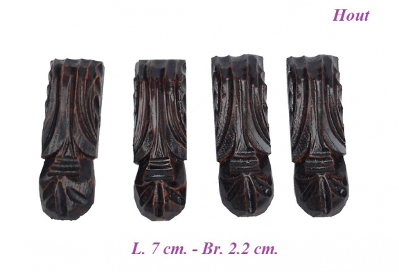 === 4 Klokdeur ornamentjes = gebruikt = 34411