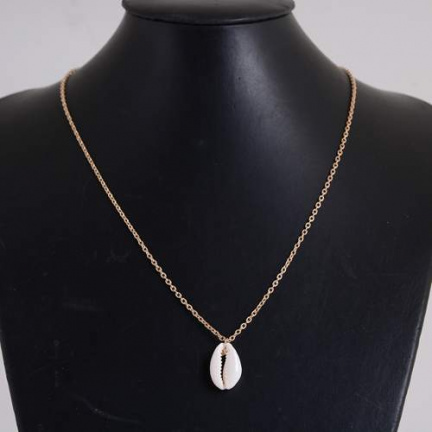 ketting met shell hanger kauri schelp goud of zilver plated - Afbeelding 2