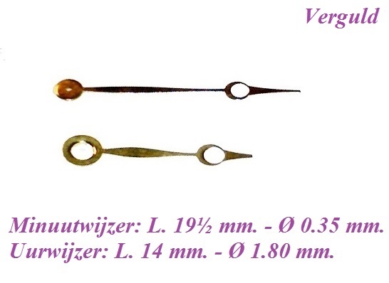 === Zakhorloge wijzers = nieuw === 33694