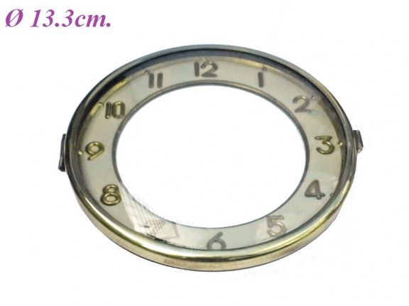 Pendule deur / wijzerplaat = bol glas = 23868