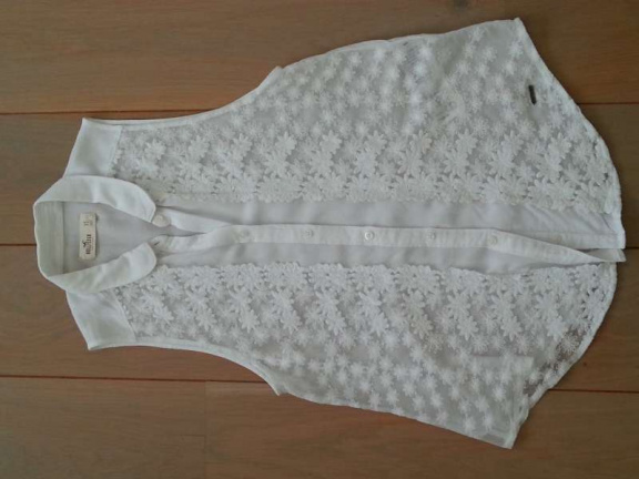 Wit bloesje Hollister - maat XS - perfecte staat! - nr. 1