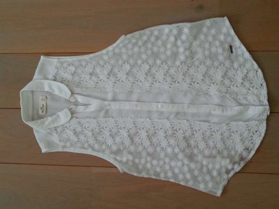 Wit bloesje Hollister - maat XS - perfecte staat! - Afbeelding 2