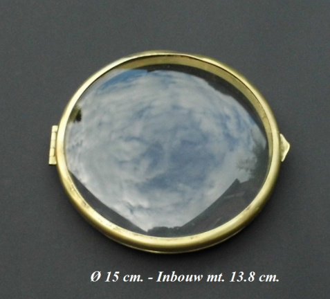 === Pendule deur = bol glas = oud = 35005