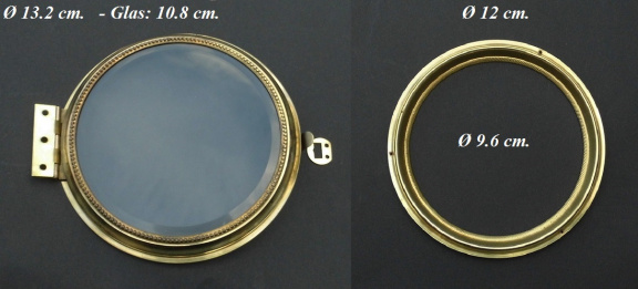 Tafelklok deur + ring = geslepen vlak glas = 35058