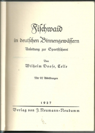 Fischwaid in Deutschen Binnengewässern - Anleitg. zur Sportfischerei (1927) - Afbeelding 2