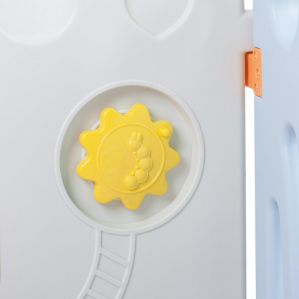 Playpen - grondbox - kunststof roze wit blauw 8 panelen - Afbeelding 5