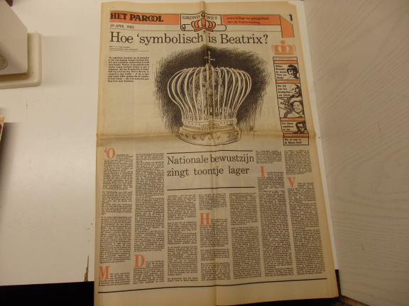 Het Parool - extra bijlage 29 april 1980. - nr. 1