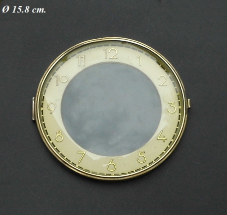 = Pendule deur / wijzerplaat = bol glas =35574